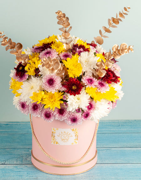 Chrysanthemums in a Box