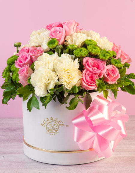 Send Thank You Message With Floral Hat Box