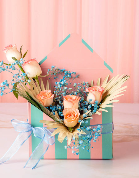 flower delivery in pune - roses anvelope bouquet