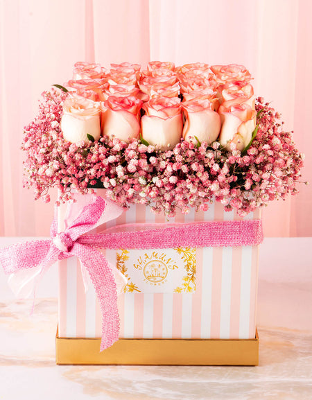 online delivery for flowers - bed of pink roses