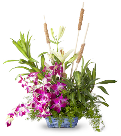 Orchids and lilies bouquet delivery pune