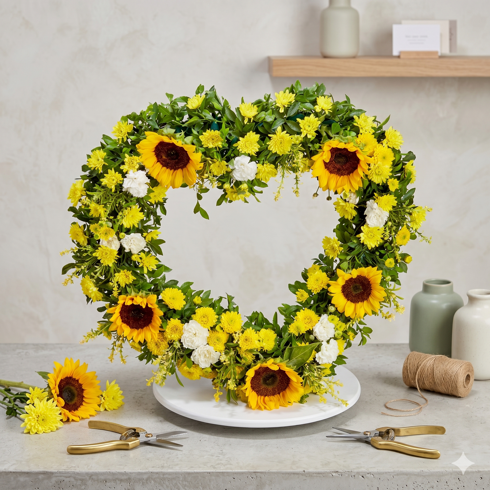 Yellow Floral Wreath