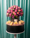 flower bouquet online - pink and yellow roses