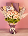 flower bouquet online - hand tied 30 pink roses. bouquet for birthday