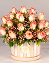 online flower delivery - box of pink roses