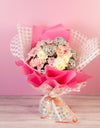 Roses & Carnations Pretty in Pastel Bouquet