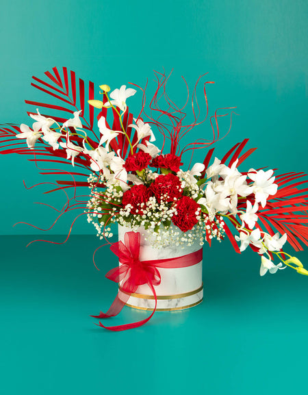 flower bouquet near me - box of orchid flowers