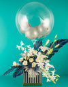 flower bouquet online - orchids bouquet with balloons
