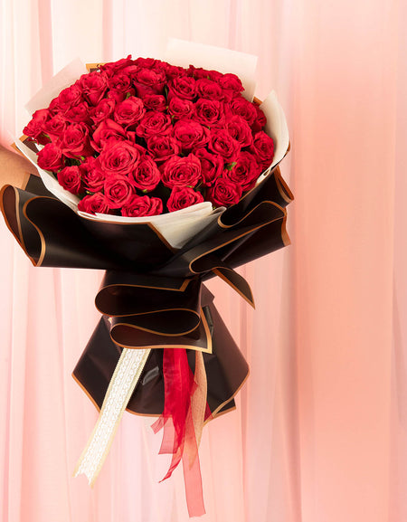 flower delivery to pune - 50 red roses