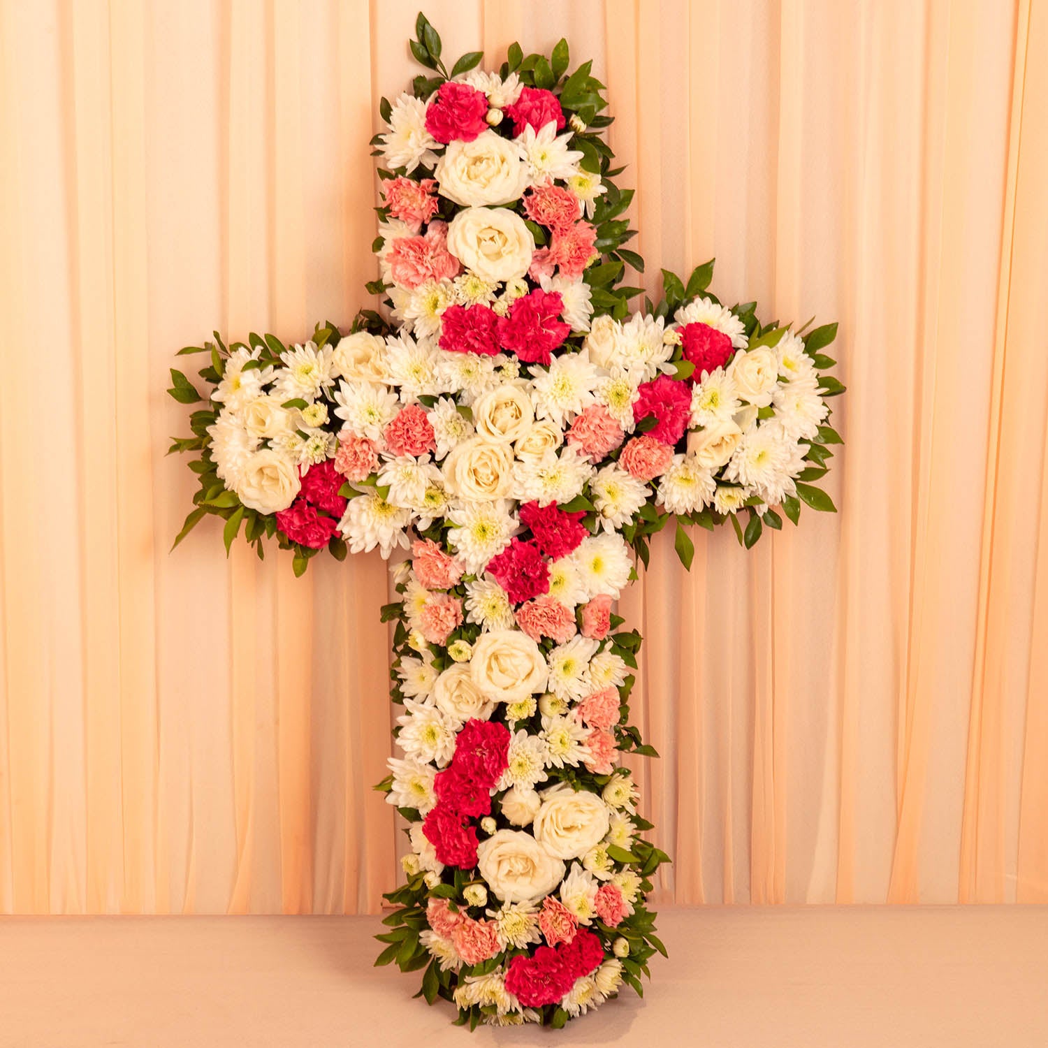 online delivery for flowers - flowers arranged in a cross