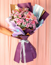 flower delivery pune - purple theme bouquet