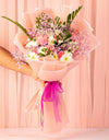 flower delivery in pune - pink theme bouquet
