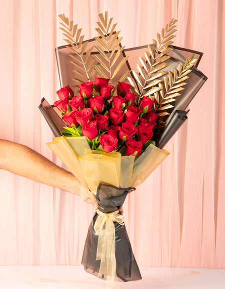 online delivery for flowers - 24 red roses