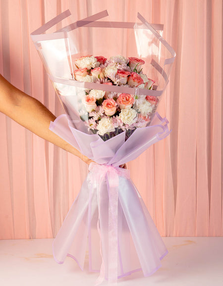 flower bouquet near me - purple bouquet