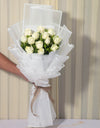 flower bouquet online - white roses
