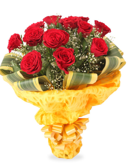 Bouquet Delivery Of Dozen Red Roses