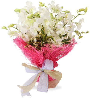 white orchids flower delivery in pune