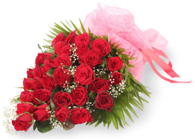 Hand Tied Bunch Of 30 Red Roses | Order Roses Online – Shamuns Flowers